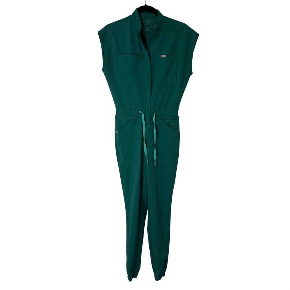 FIGS Womens Rafaela Scrub Jumpsuit Jump XXS Green Jogger One Piece 1000383